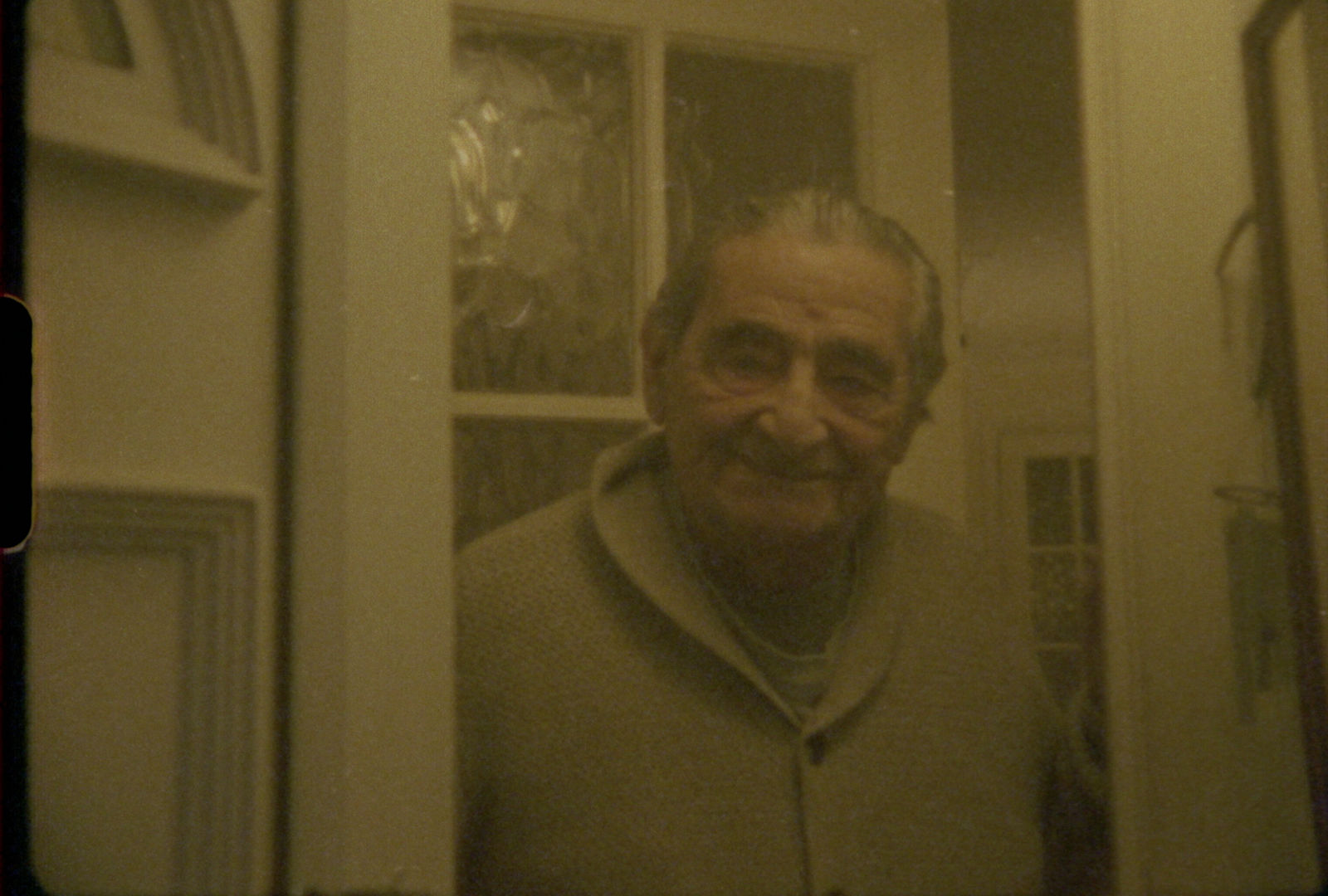 Dad answering door
