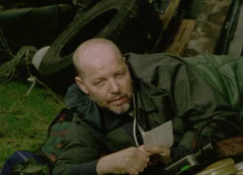 Nigel looking at photo